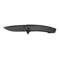 W9363 Performance Tool Carbon Fiber Folding Knife with Stonewashed Drop Point Blade and Roller Bearing Pivot Point