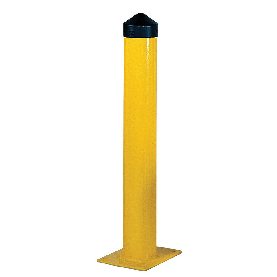 1755 Eagle Bollard Post, Round, 5" Size, 5-19/32" Diameter x 24" Height, Yellow
