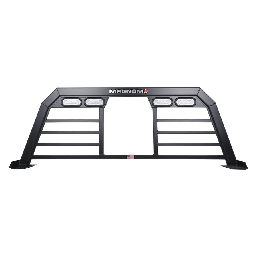 High Magnum Pro Lighted Headache Rack Bars with Window | Fits 20-23 Ford Super Duty