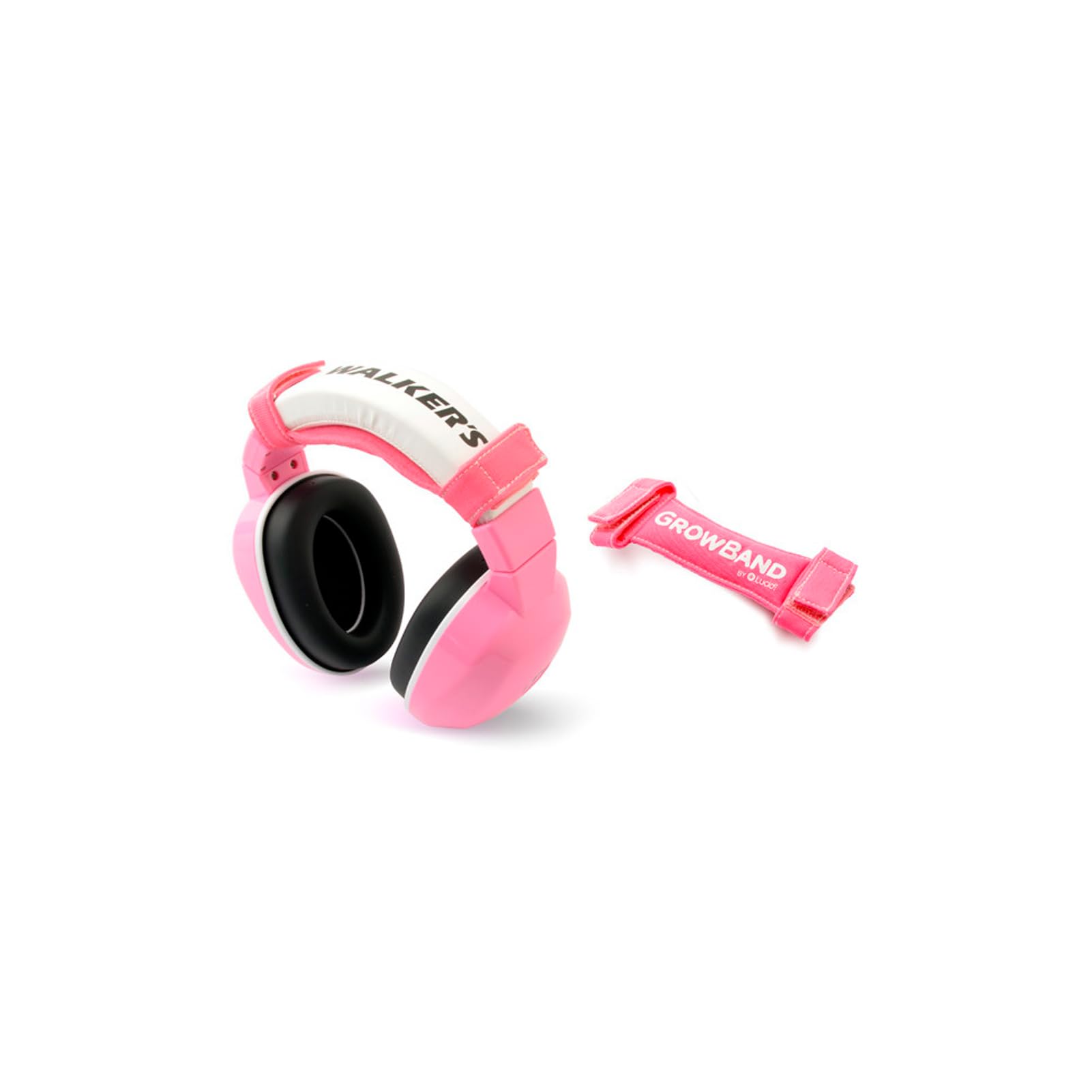 Walker's Passive Infant Muffs, 23dB Noise Reduction Rating Loud Sounds Shooting Hearing Protection Passive Muffs for Infants/Toddlers, Attachable Growband Included, Pink