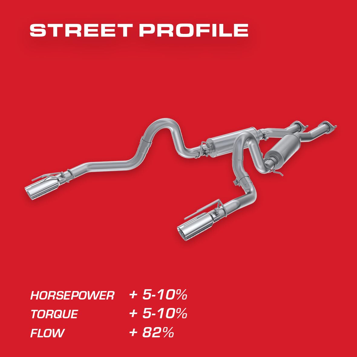 99-04 Ford Mustang GT/Mach 1 MBRP 2.5in Dual Split Rear AL Catback Exhaust w/ 3.5in Dual Wall Tips