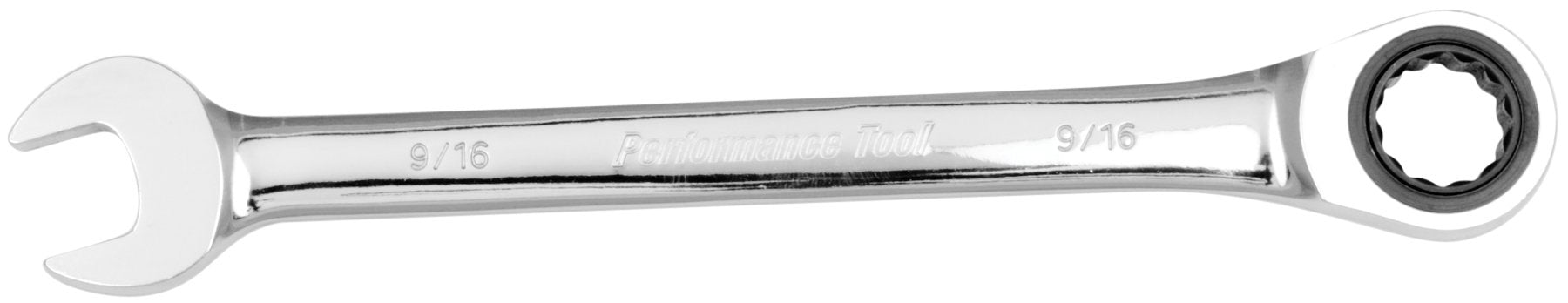 W30255 Performance Tool Chrome Vanadium SAE 9/16-Inch Ratcheting Wrench