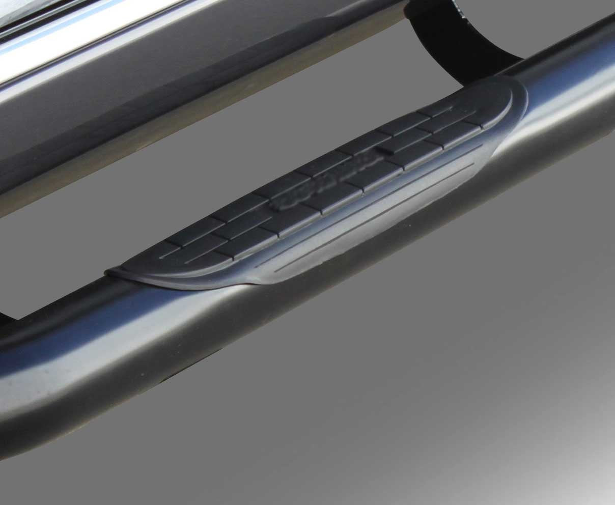 4000 Series Go Rhino SideSteps - Cab Length | Mild Steel, Black | 4097B | Fits 2002-2008 Dodge Ram 1500, 2500, 3500 Quad Cab Pickup; 2003-2009 Dodge Ram 2500, 3500 Quad Cab Pickup