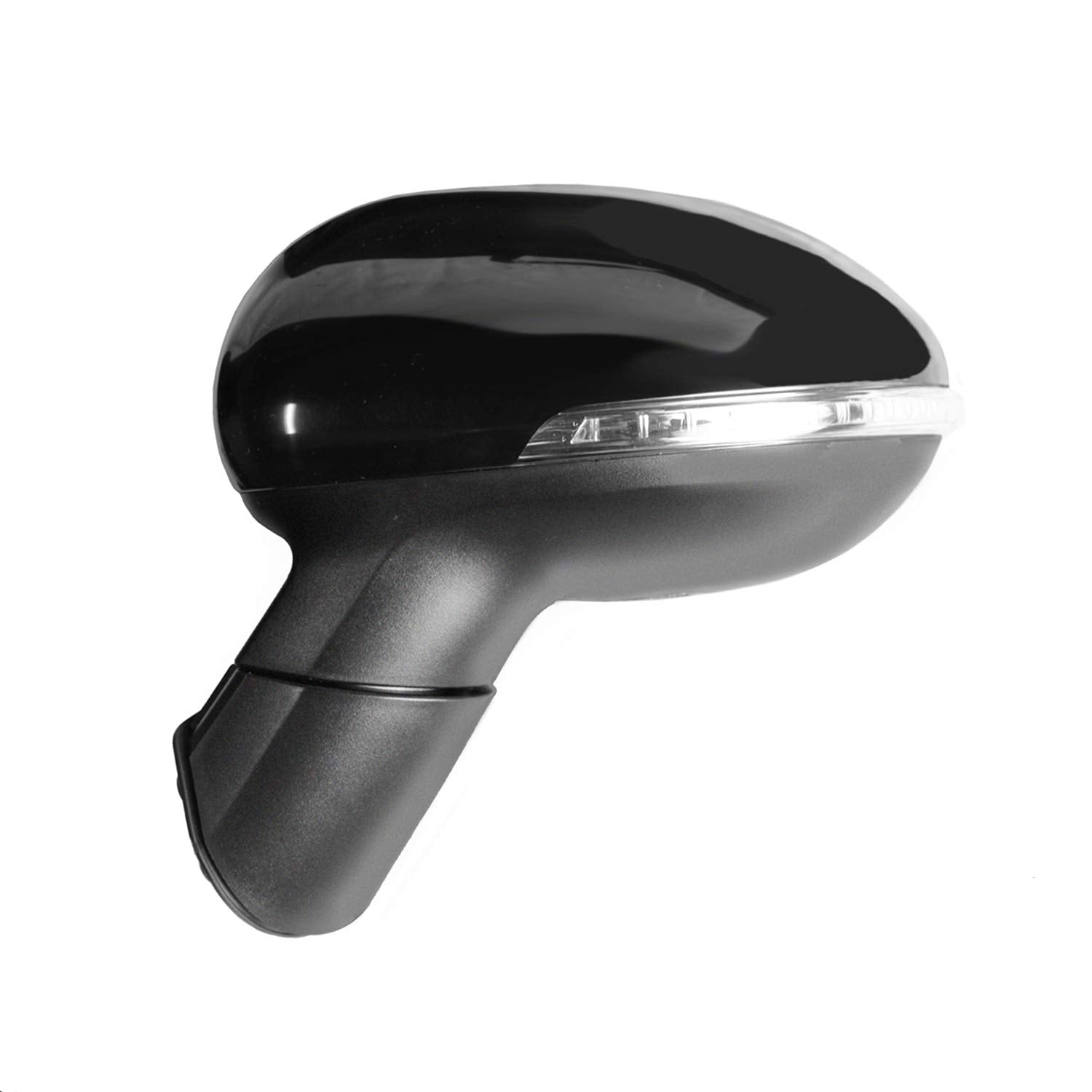 Mirror Driver Side for KIA Rio Sedan, Rio 5 Wagon, textured black w/PTM cover, w/turn signal, power folding), L, Heated Power