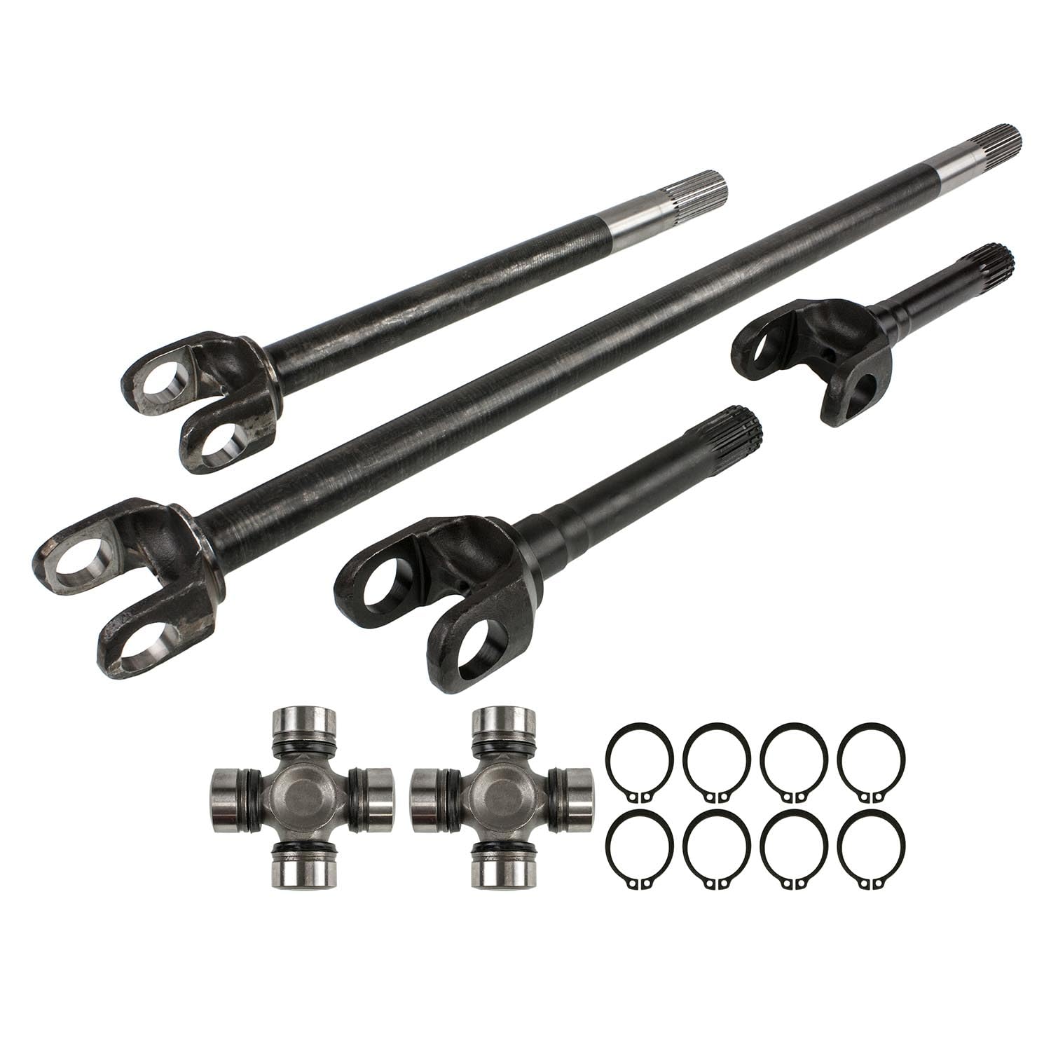 TEN Factory Bolt Pattern MG22176, Spline Drive Axle Shaft Assembly for Dana 44 Standard, 30 Spline Left & Right Chromoly Axles Front Kit Fits Ford F-250 (1968–1979) Replaces Alloy USA 12176