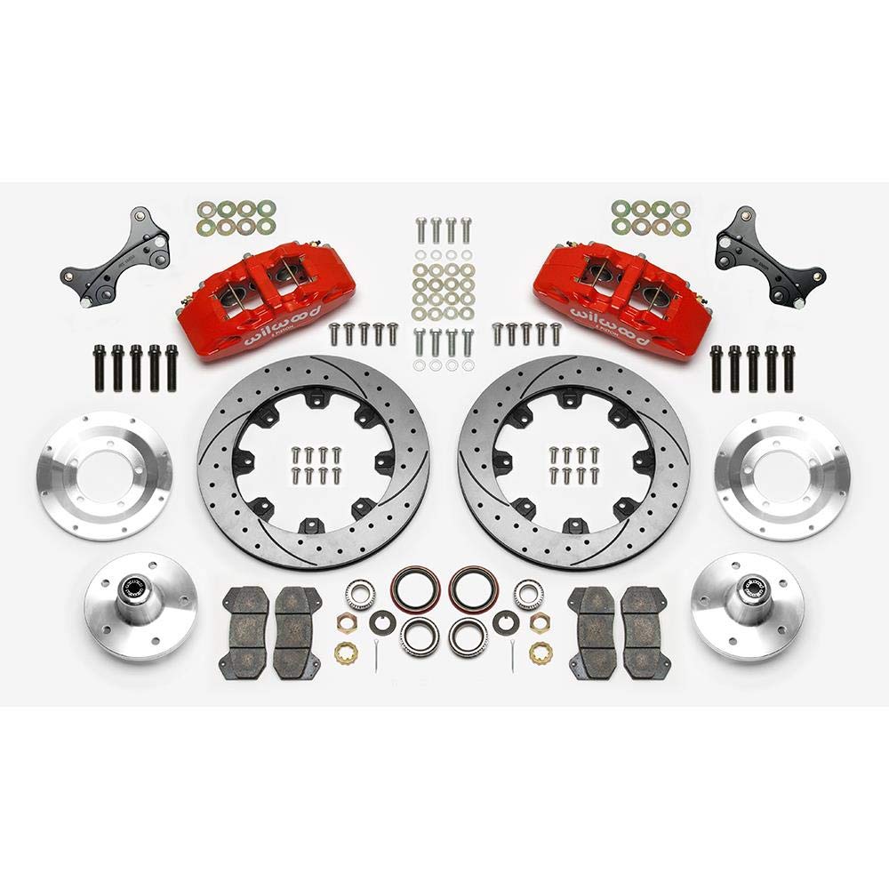 12.19" DP6A Front Hub Kit, Drilled, Red