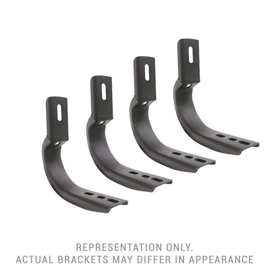 OE Xtreme Go Rhino Brackets | Mild Steel, Textured Black | 6803685 | Fits 2019-2024 Ford Ranger Crew Cab Pickup