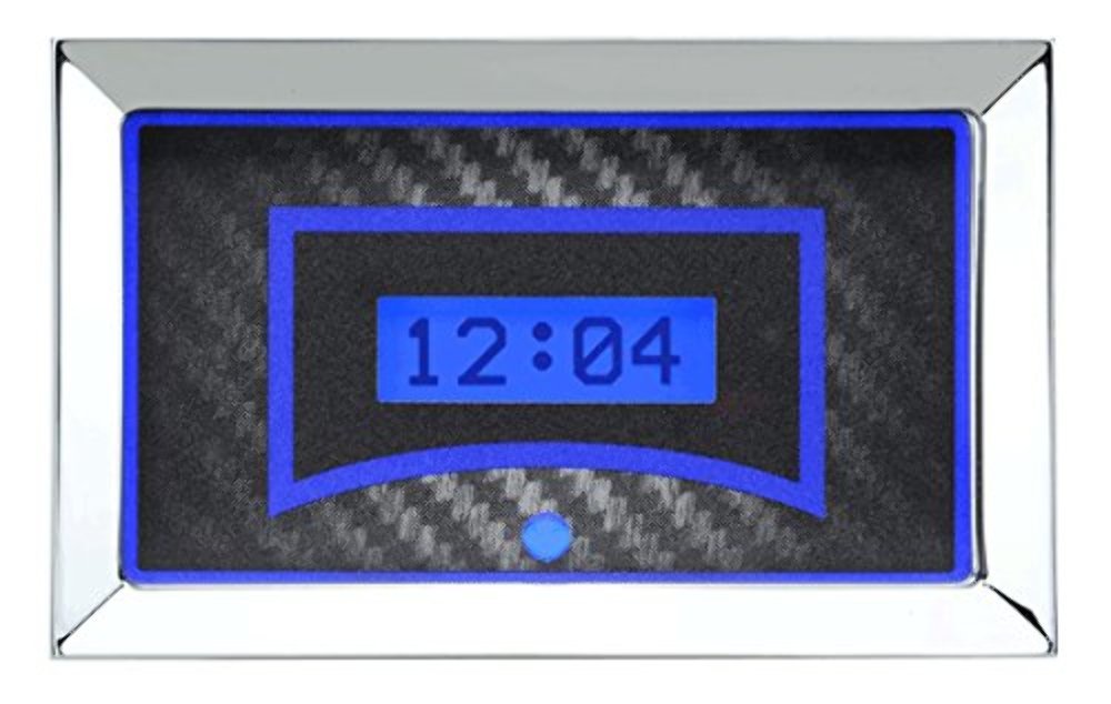 Dakota Digital 57 Chevy Clock Car Gauge for VHX gauges only Carbon Fiber Blue Backlighting VLK-57C-C-B