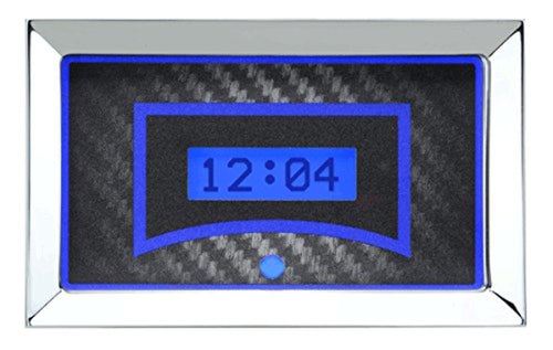 Dakota Digital 57 Chevy Clock Car Gauge for VHX gauges only Carbon Fiber Blue Backlighting VLK-57C-C-B