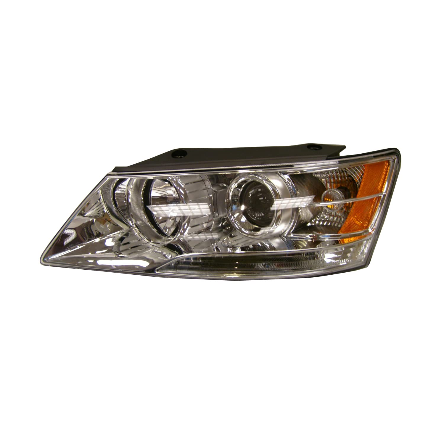 Left TYC Headlight Assembly Compatible with 2009-2010 Hyundai Santa Fe
