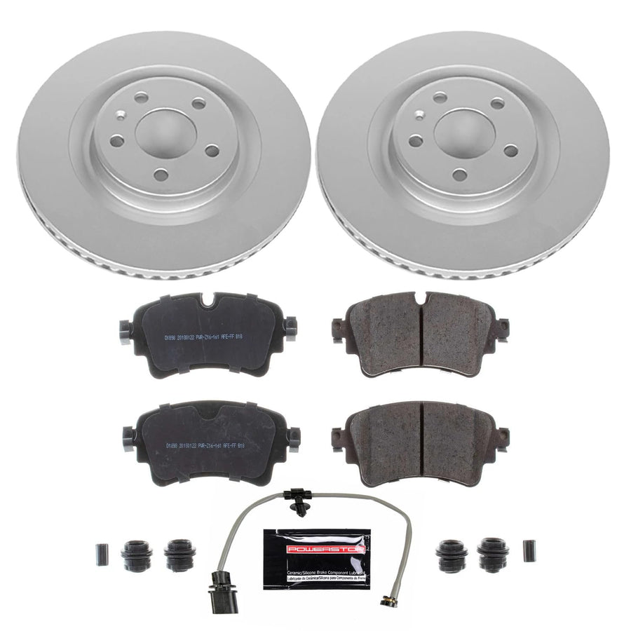 Power Stop CRK8043 Z23 Evolution Geomet Coated Brake Kit and 1 Rear Sensor Wire For Audi A6 Quattro, Audi A6 allr, Audi A7 Sportback, Audi Q5, Audi Q5 P, Audi SQ5 [Model Specific]