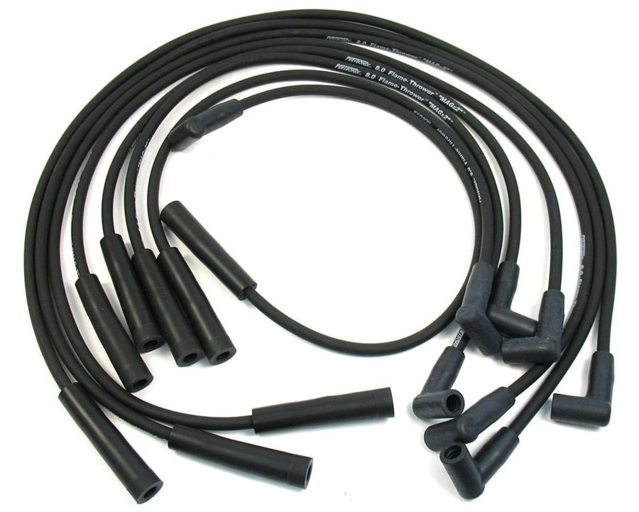 Black Pertronix 808204 Flame-Thrower Custom Fit 8mm 8 Cylinder Spark Plug Wire