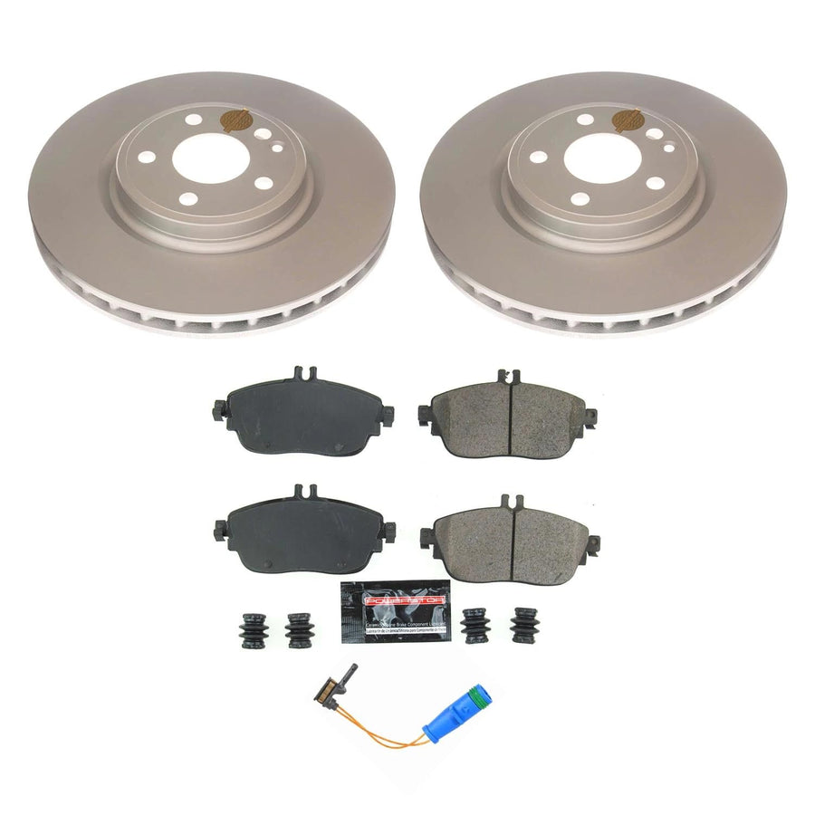 Power Stop Z17 Front Coated Rotor Kit-Coated Brake Pads, Ceramic Brake Rotors