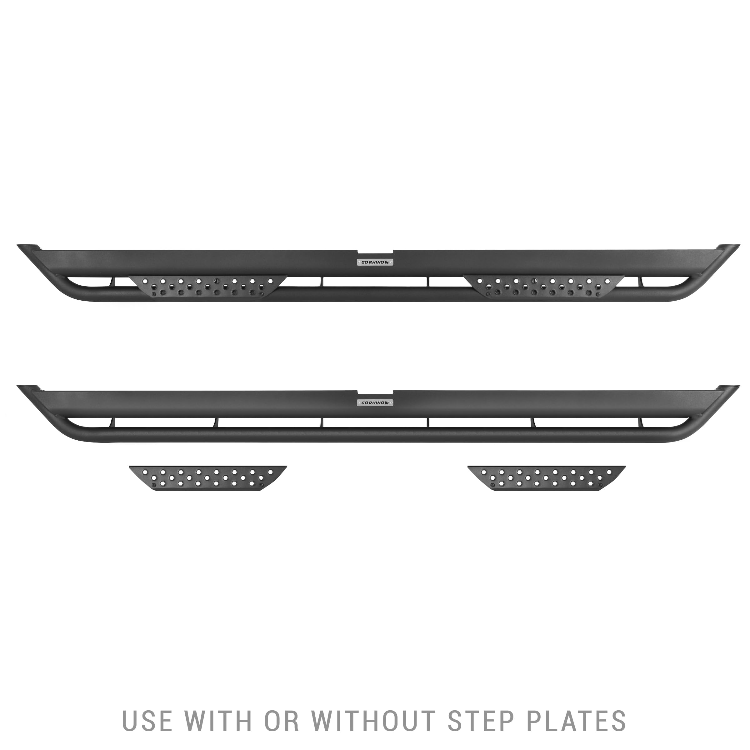 Dominator Xtreme DT Sidesteps & Brackets Go Rhino | Mild Steel, Textured Black | DT4439T | Fits 2023-2024 Toyota Sequoia