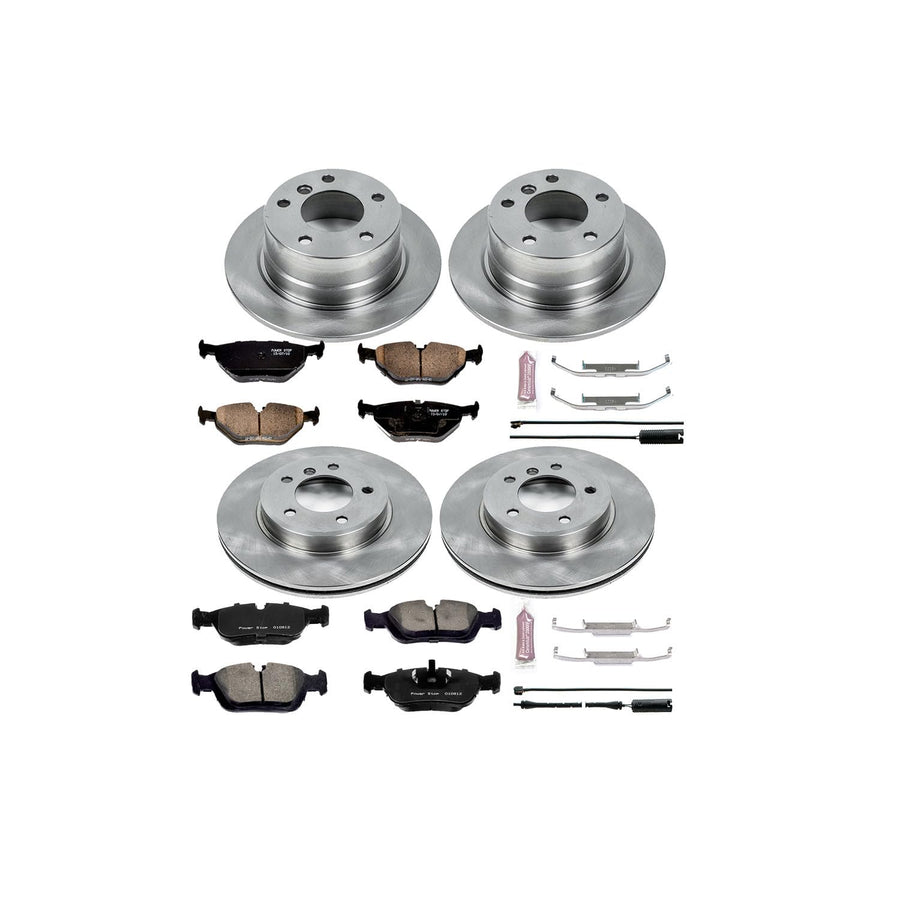Power Stop Autospecialty KOE870 Front and Rear Replacement Brake Kit-OE Brake Rotors & Ceramic Brake Pads For BMW Z3 2001-2002 [Model Specific]