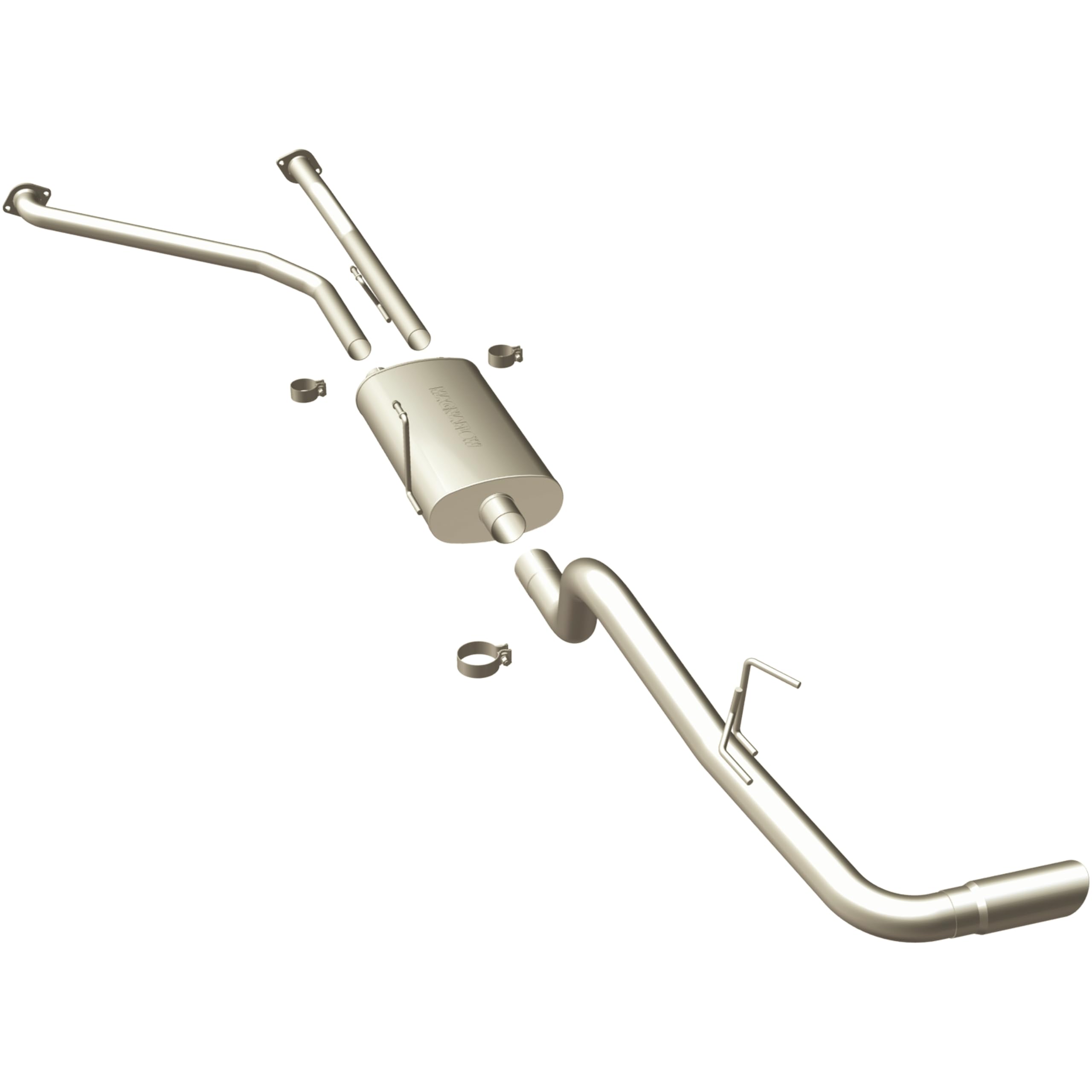 Performance Exhaust System MagnaFlow 15580: Cat-Back, Street Series, For 2010-2019 Nissan Frontier, Single Passenger Side Rear Exit Style
