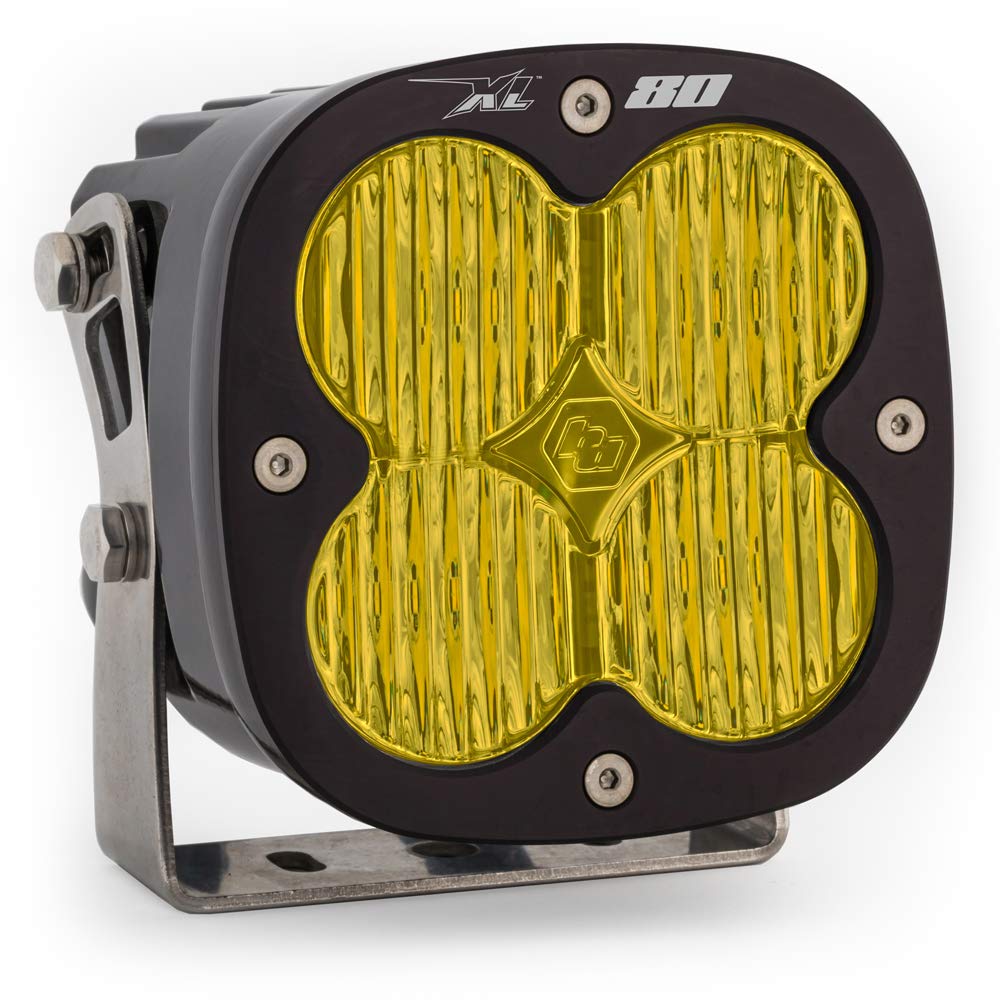 Baja Designs LED Light Pod XL80 for Jeeps, Off Road 4x4, Trucks (Driving/Combo) (Baja Amber - Wide Cornering)