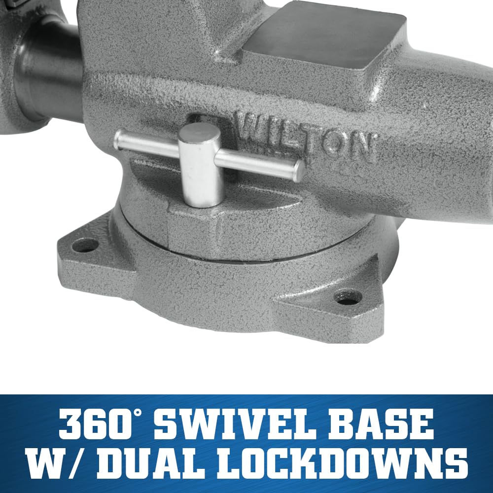 Wilton 3-1/2" Jaw Width Pipe & Bench Vise, 5" Max Jaw Opening, 4-1/2" Throat (Model C-0)