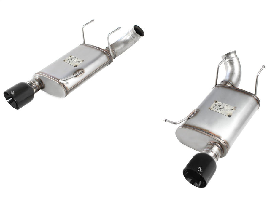 3" aFe (49-43052-B) Axle-Back Exhaust System with Black Tip for Ford Mustang GTL Stainless Steel
