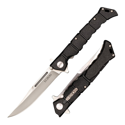 Cold Steel 4" Medium Luzon 8Cr13MoV Razor-Sharp Clip Point Blade 5" GFN Handle Tactical EDC Folding Knife, Blister Pack