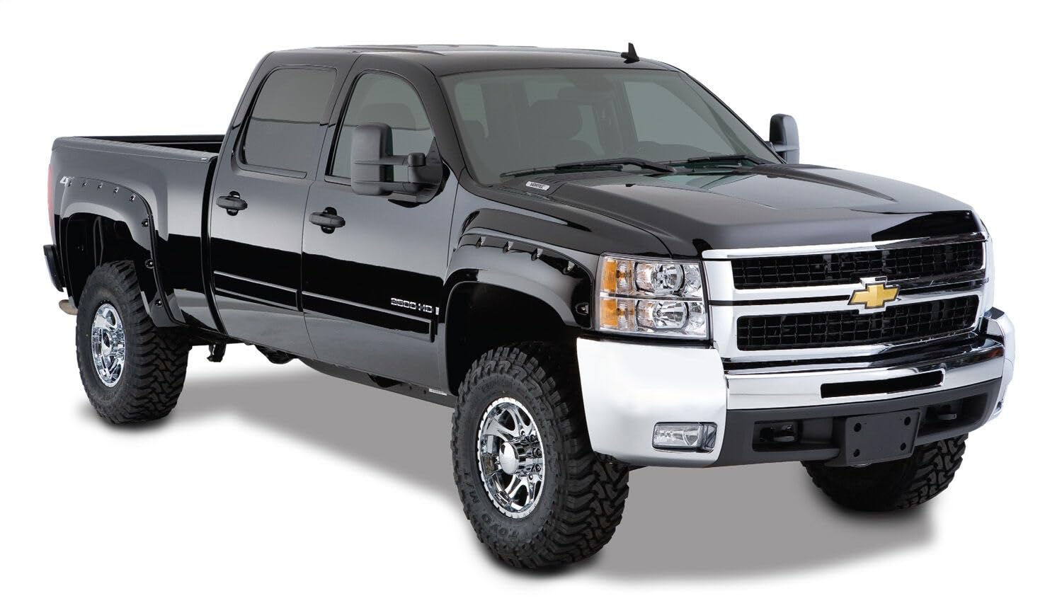Fender Flares Husky Liners Pocket Style | Fits 2007-2013 Chevrolet Silverado 1500; 2007-2014 Chevrolet Silverado 2500 HD & 3500 HD (Excludes Dually) | Front & Rear, 4-pc Black - 2804924