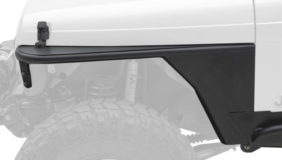 XRC Smittybilt 76872 Textured Black 1.5" Tube Front Fender with No Flare, Pair