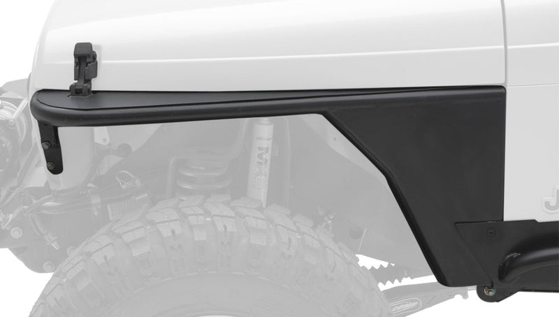 XRC Smittybilt 76872 Textured Black 1.5" Tube Front Fender with No Flare, Pair