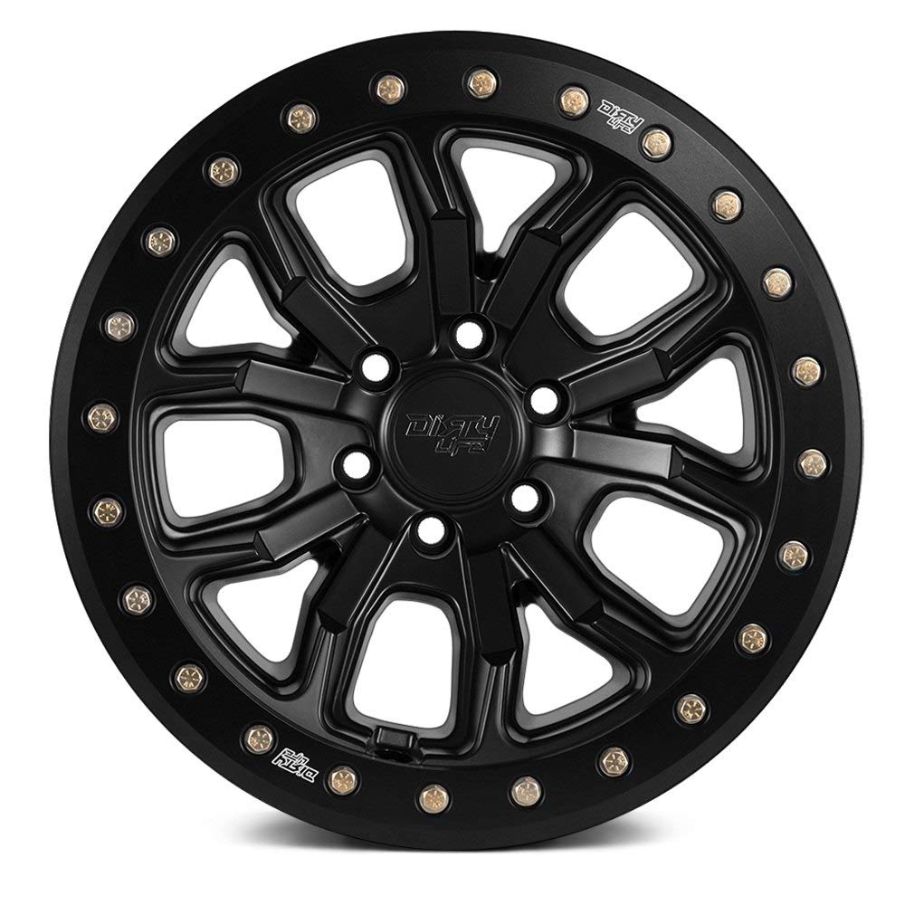 20x9 DT-1, Bolt Pattern: 6x135/, Offset: 12, MATTE BLACK W/SIMULATED RING, set of 1