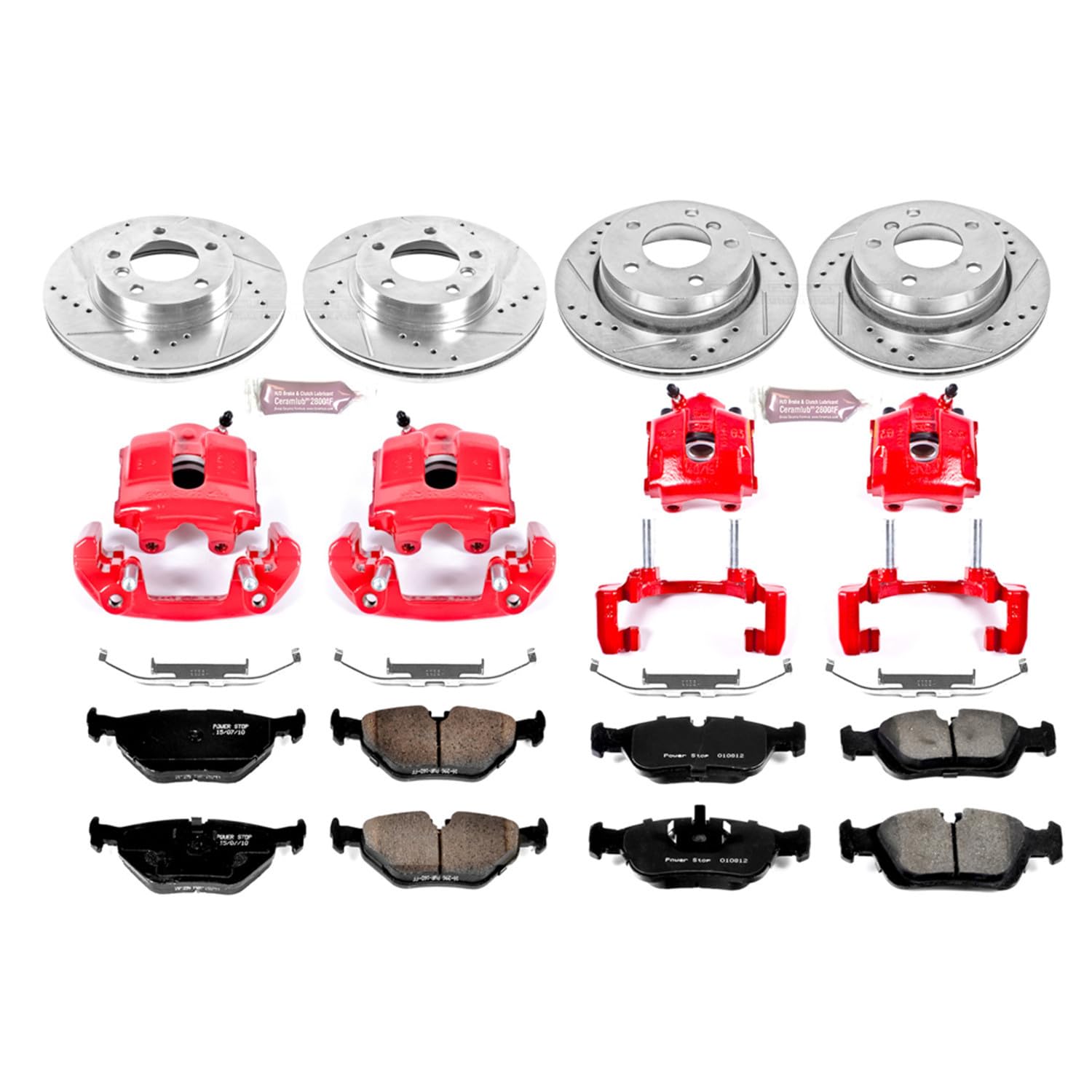 Power Stop 1-Click Performance Brake Kit with Caliper For BMW 323Ci 2000, BMW 323i 1999-2000 [Model Specific]