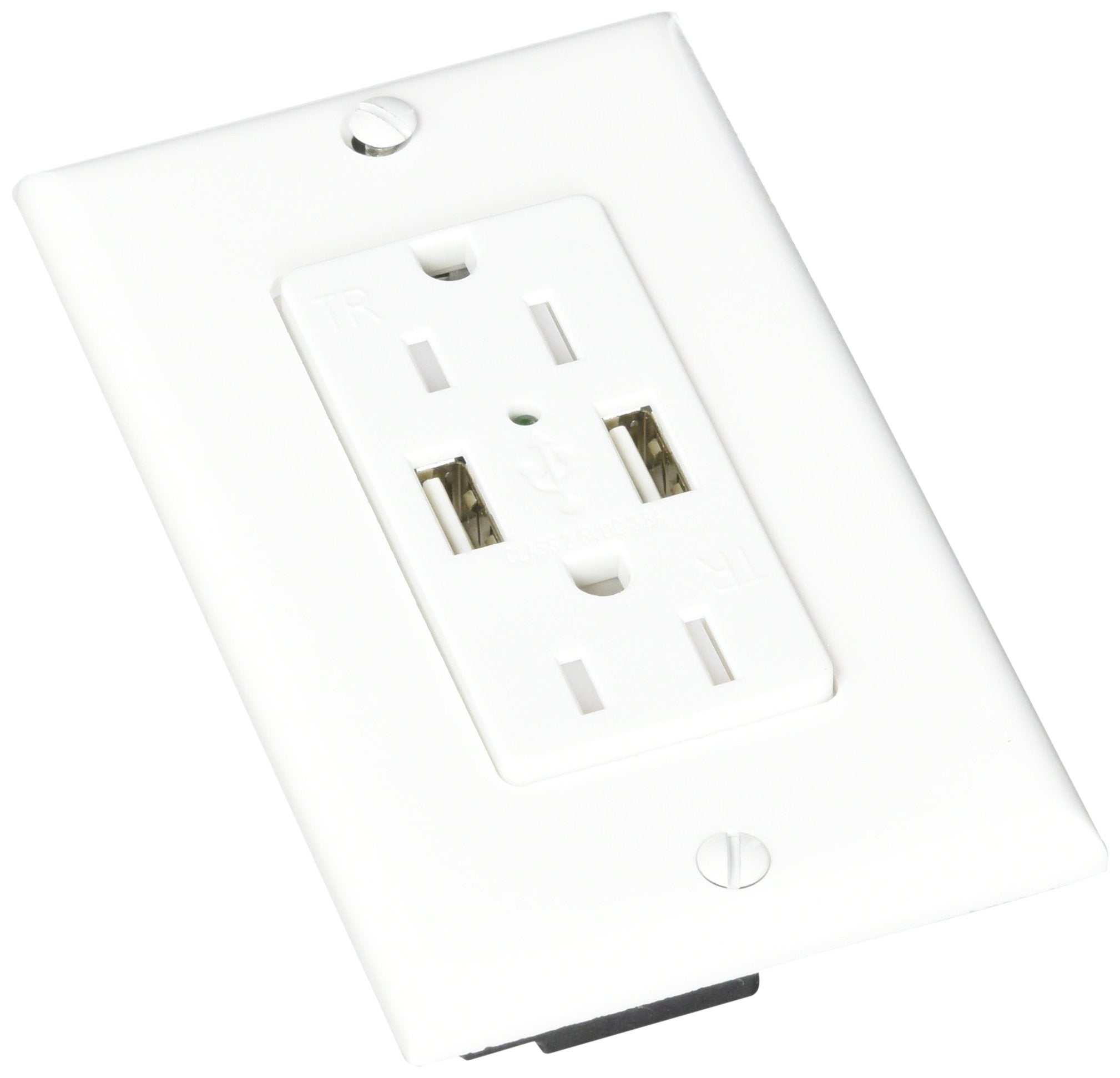 Dual USB Charger Diamond Group 61070USB with White Duplex Receptacle