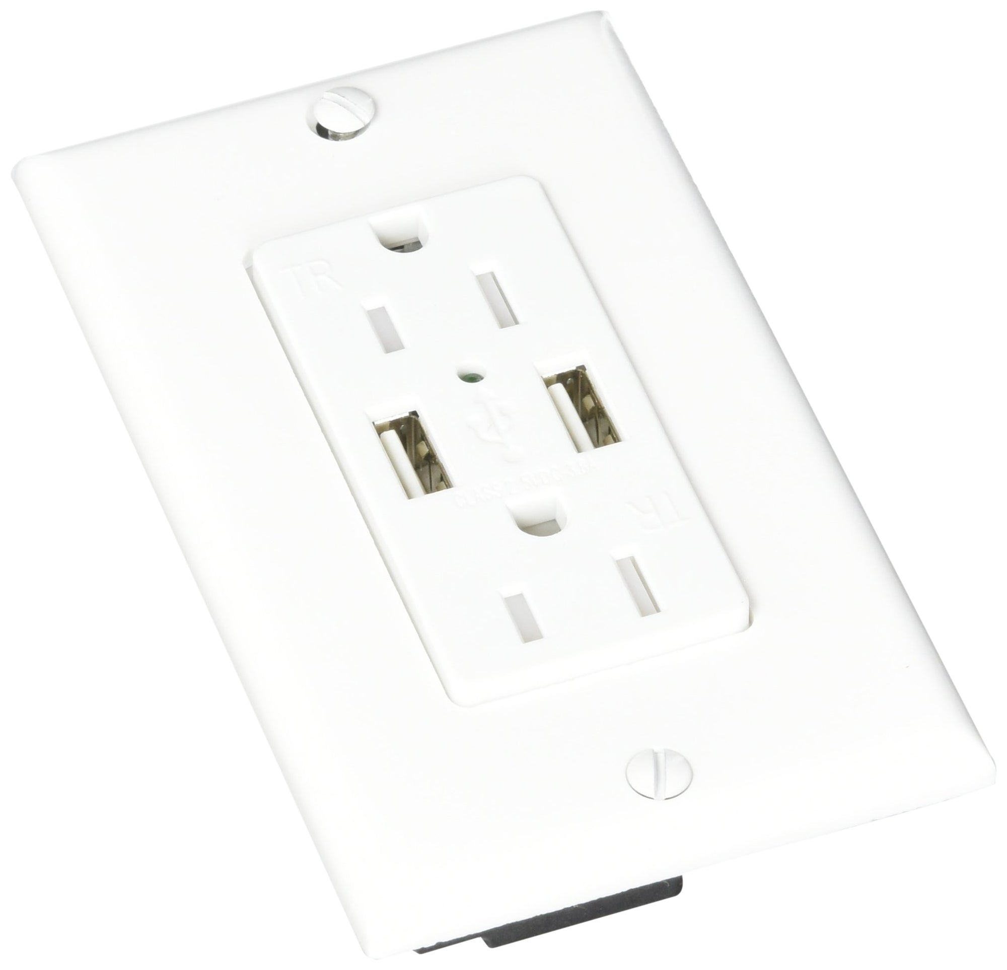 Dual USB Charger Diamond Group 61070USB with White Duplex Receptacle