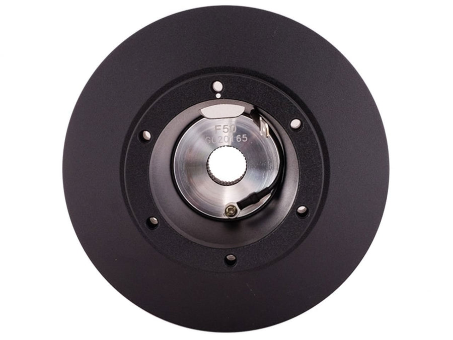 NRG Innovations Steering Wheel NRG-SRK-F50H Quick Release Short Hub Adapter 6 X 70mm Bolt Pattern, Retain Horn & Turn Signals, Black Body, Comes with Resistors, Compatible With 2007+ Fiat 500