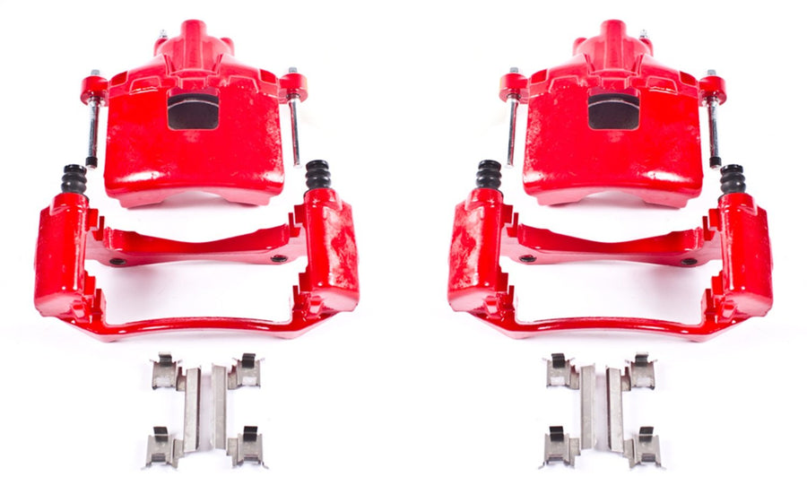 Power Stop S5034 Front Pair of High-Temp Red Powder Coated Calipers for Buick Allure, Buick Lacrosse, Buick Terraza, Chevy Uplander, Pontiac Grand Prix, Pontiac Montana, Saturn Relay [Model Specific]