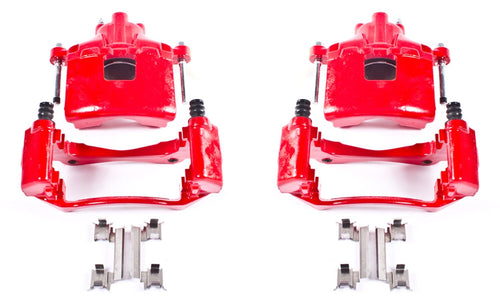 Power Stop S5034 Front Pair of High-Temp Red Powder Coated Calipers for Buick Allure, Buick Lacrosse, Buick Terraza, Chevy Uplander, Pontiac Grand Prix, Pontiac Montana, Saturn Relay [Model Specific]