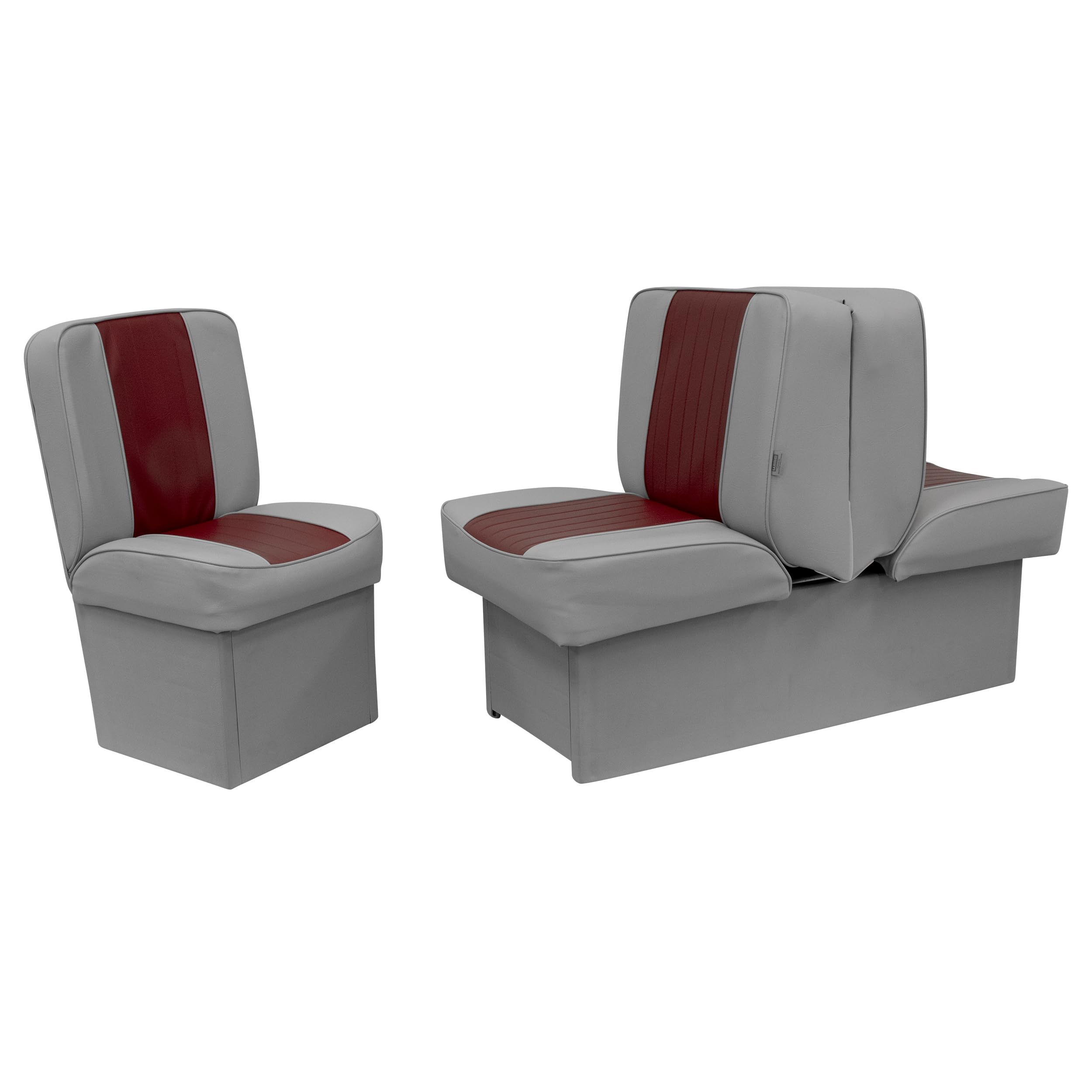 8WD707P-1-661 Wise Deluxe Lounge Seat (Grey/Red)