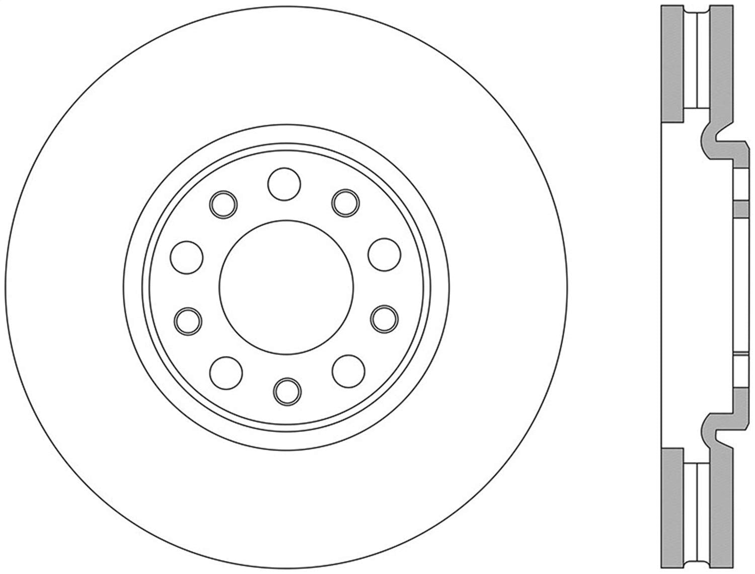 Sport Drilled/Slotted Brake Rotor StopTech 127.63080L (Front Left), 1 Pack