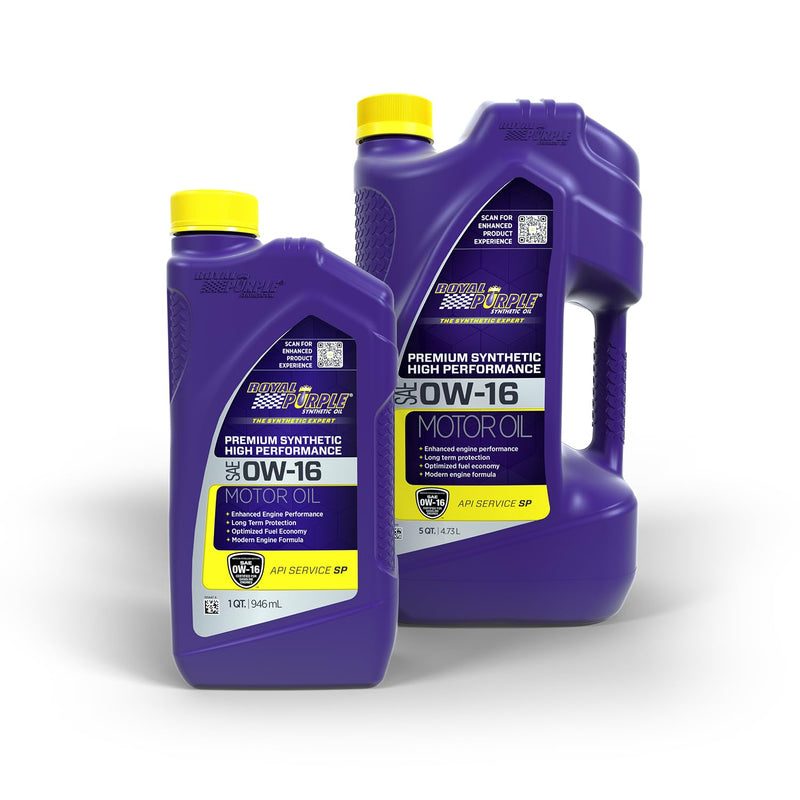 High Performance Royal Purple 51016 Synthetic SAE 0W-16 Motor Oil - 5 Quart