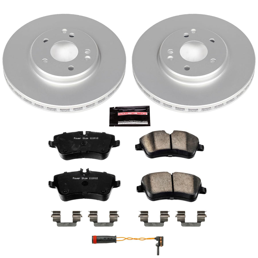 Power Stop CRK6702 Z23 Front Geomet Coated Brake Kit For C, C240, C280, C320, C350, CLK320, CLK350, SLK280, SLK300 [Model Specific]