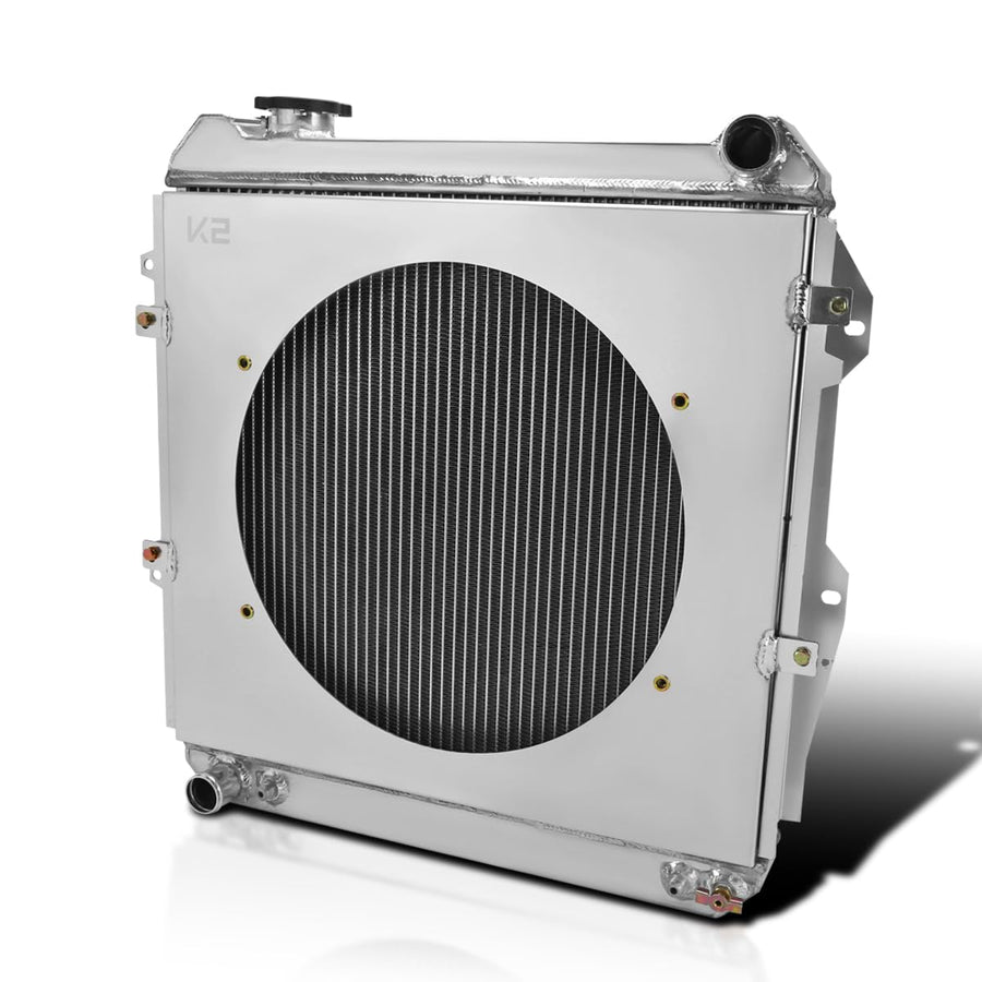 Cooling Spec-D Tuning Aluminum 3 Row Radiator with Fan Shroud Compatible with 1988-1995 Toyota 4Runner Pickup