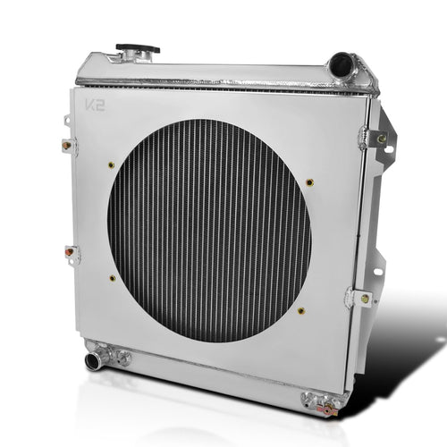 Cooling Spec-D Tuning Aluminum 3 Row Radiator with Fan Shroud Compatible with 1988-1995 Toyota 4Runner Pickup