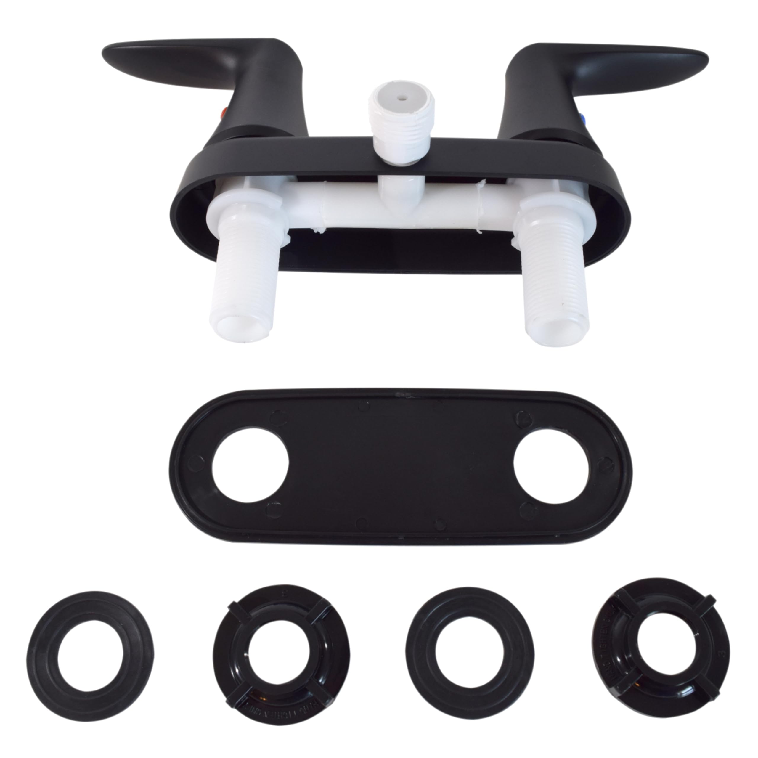 VALTERRA PF223703 Shower Valve Catalina - Vacuum Breaker - Matte Black w/Matte Black Blade Lever Handles