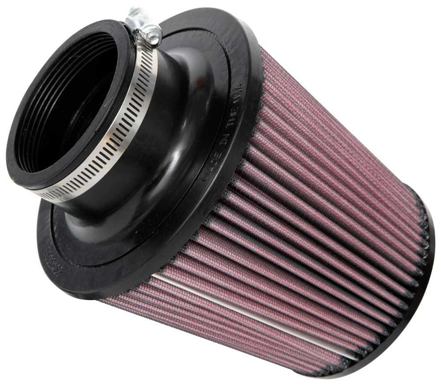 High-Flow K&N Original Lifetime Universal Clamp-On Air Filter: High Performance, Premium, Washable: Flange Diameter: 3 In, Filter Height: 6 In, Flange Length: 1.75 In, Shape: Round Tapered, RU-4180