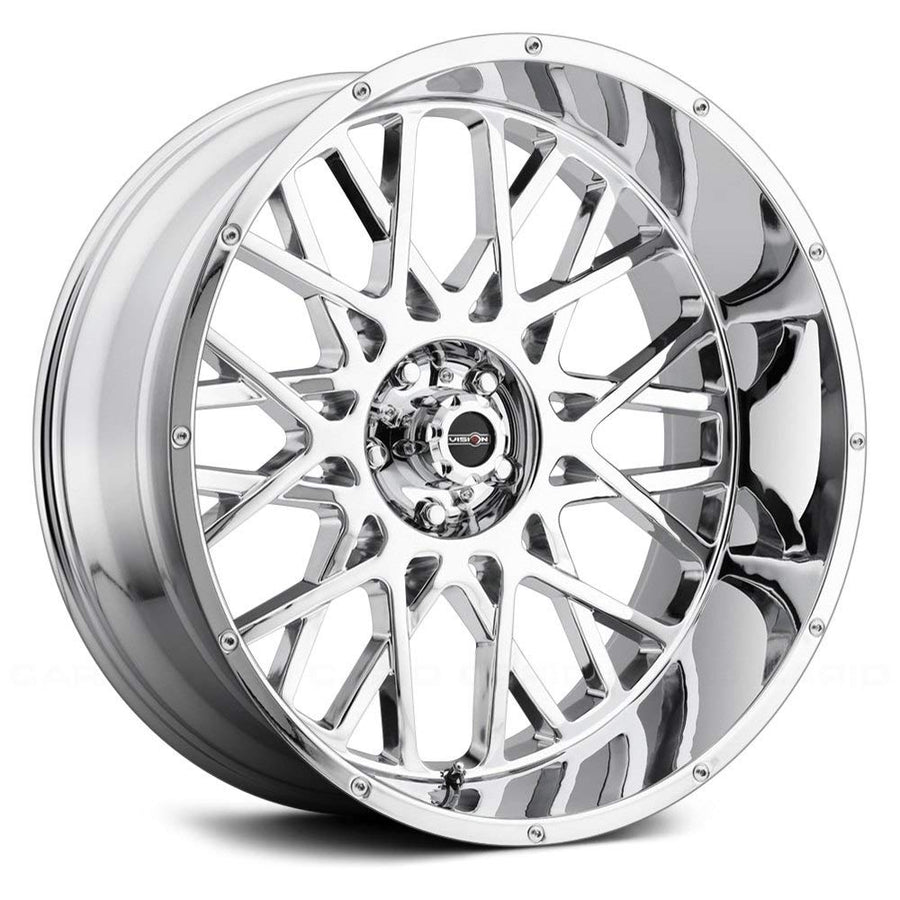 22x12 Vision Rocker 5x5.5" -51mm Chrome Wheel Rim 22" Inch