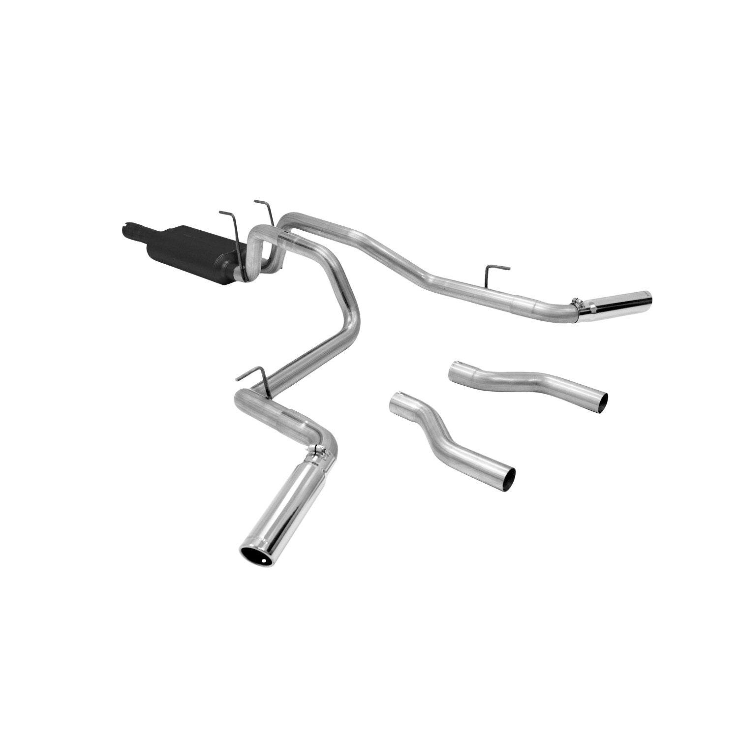 American Thunder Flowmaster 817423 Cat-Back Exhaust Kit Dual 2.5 Inch 409 Stainless Steel 3 Inch Polished 304 Stainless Steel Tips Side or Rear Exit Compatible with 2006-2008 Dodge Ram 1500 5.7L