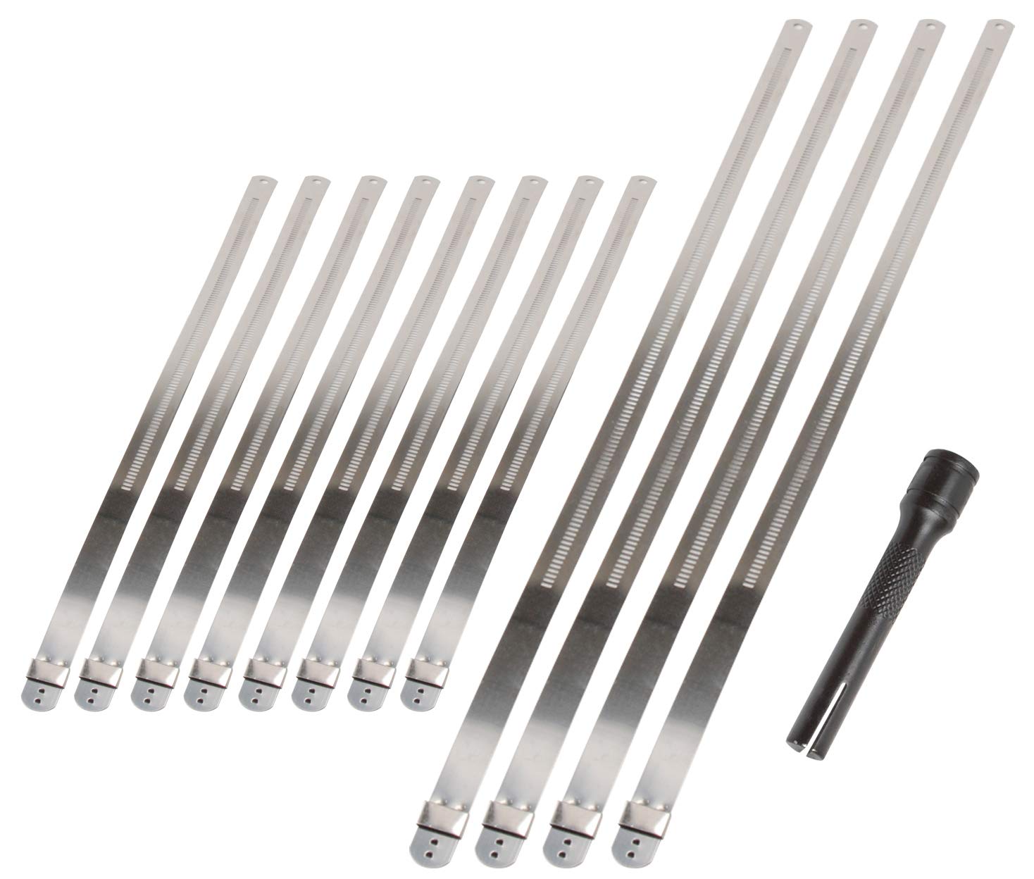 Design Engineering Positive Locking Tie and Tool Kit 010219, (8) 9" & (4) 14" Locking Ties & Locking Tie Tool