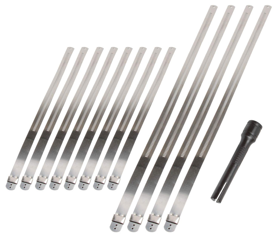 Design Engineering Positive Locking Tie and Tool Kit 010219, (8) 9" & (4) 14" Locking Ties & Locking Tie Tool