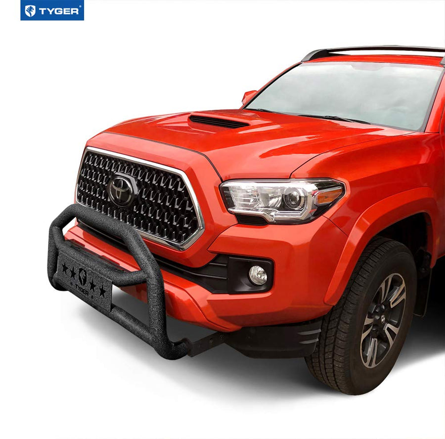 Front Bumper Guard TG-GD6T60028 Compatible with 2016-2023 Tacoma | Textured Black | Light Mount | Bull Bar