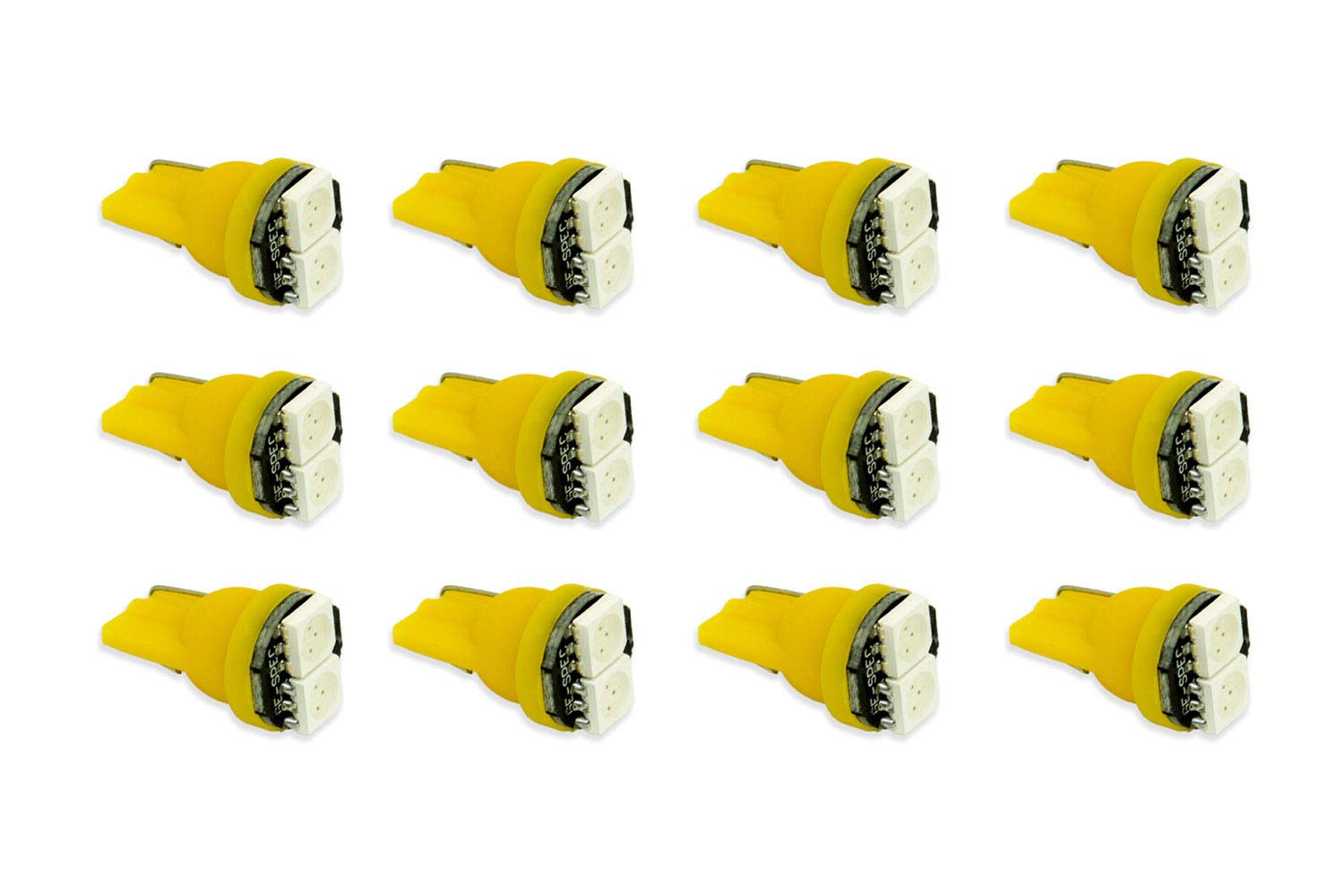 Set of 12 194 LED Bulb SMD2 LED Amber Diode Dynamics
