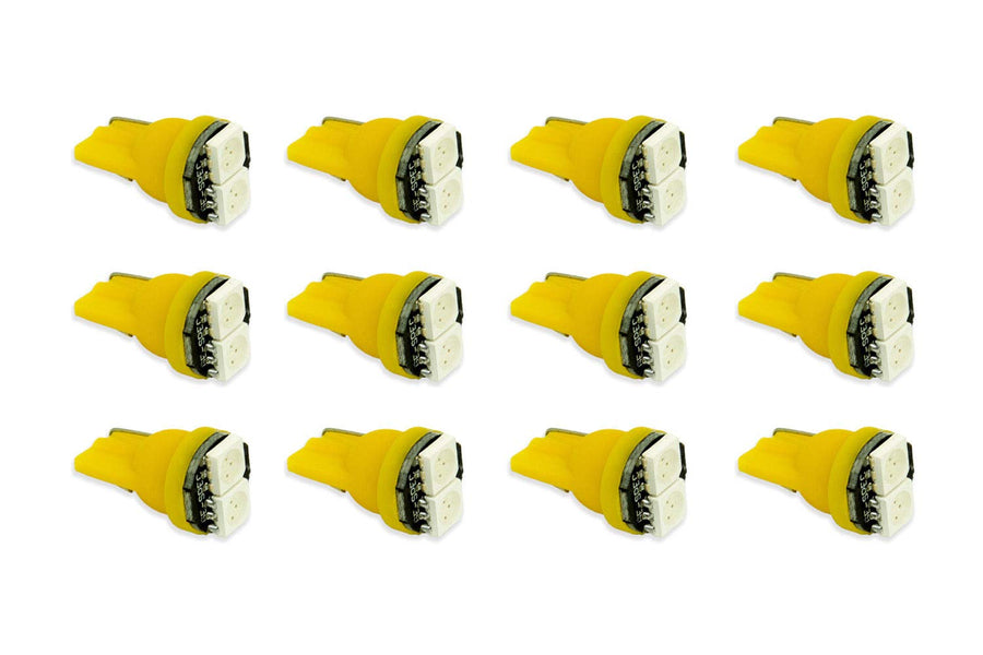 Set of 12 194 LED Bulb SMD2 LED Amber Diode Dynamics