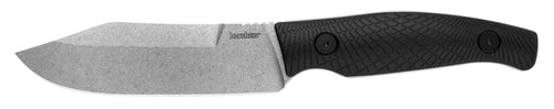 Camp 5 Kershaw Fixed Blade Knife, 4.75 Inch Blade, Full Tang (1083), Black